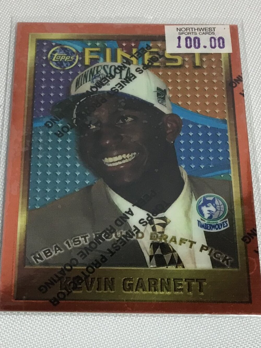 1995-96 Topps Finest - Kevin Garnett #115 (RC)